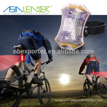 Easy To Install Without Tools Water Resistant Powered By 2*AAA Battery 3LED Bicycle Safety Light